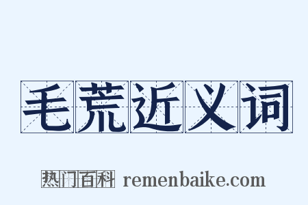 毛荒近义词是什么意思的图片